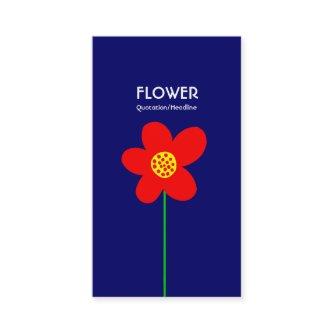 Long Stem Flower IV - Deep Navy