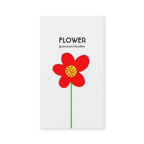 Long Stem Flower IV - White