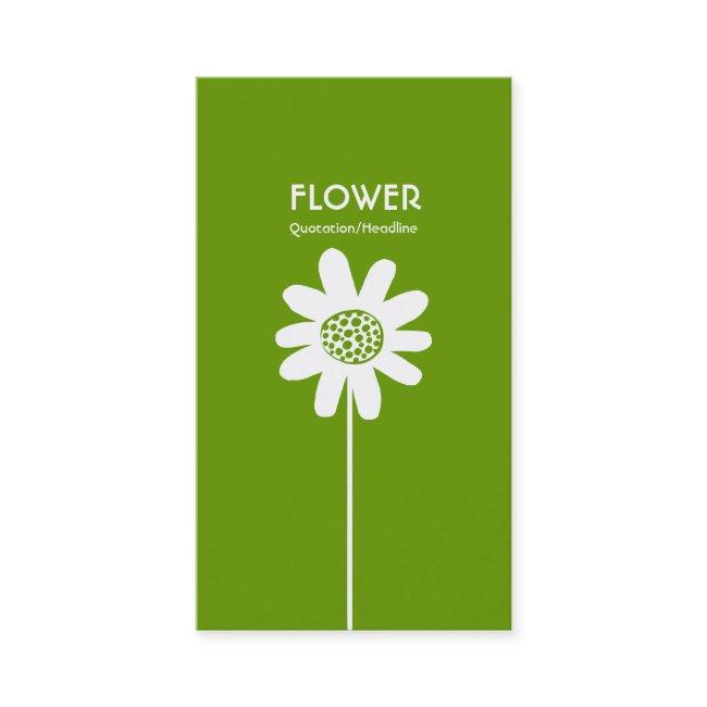 Long Stem Flower VI - Avocado Green