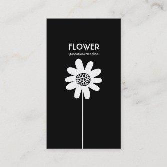 Long Stem Flower VI - Black