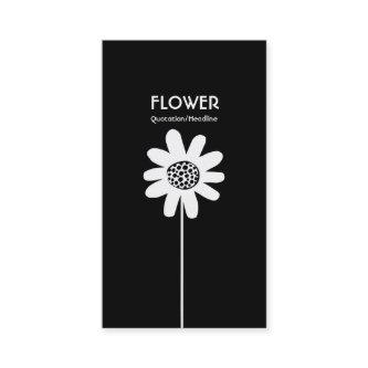 Long Stem Flower VI - Black