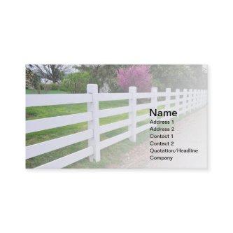 long white wood fence