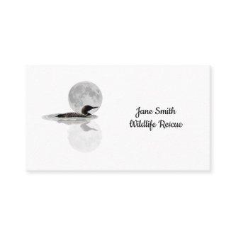 Loon Swims In The Moonlight
