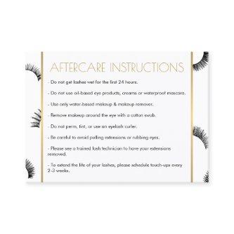 Lots of Lashes Salon White/Black Aftercare Card