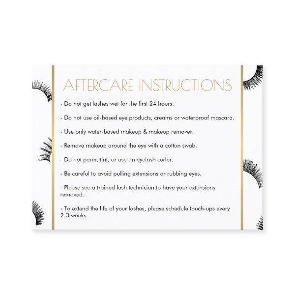Lots of Lashes Salon White/Black Aftercare Card