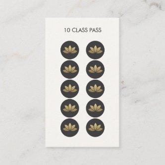 Lotus Flower 10 Class Pass Card