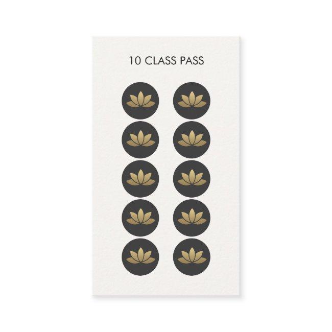 Lotus Flower 10 Class Pass Card