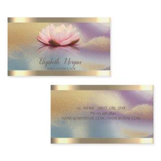 Lotus Flower Gold Stripe Colorful Yoga