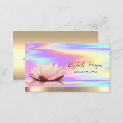 Lotus Flower Gold Yoga Instructor Holographic