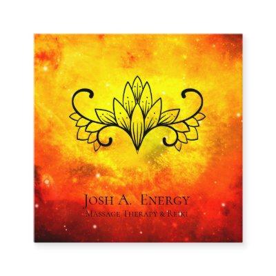 *~* Lotus Universe Gold  Orange Galaxy Nebula Square