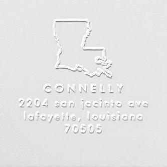 Louisiana State Personalized Custom Return Address Embosser