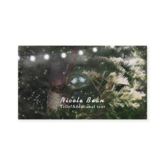 Love Birds + Pine Tree Night Rustic String Lights