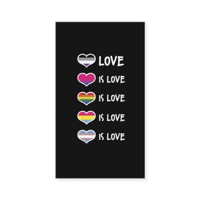 Love is Love Pride LGBT Equal Rights colorful