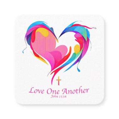 Love One Another Bible Verse John 1334  Square