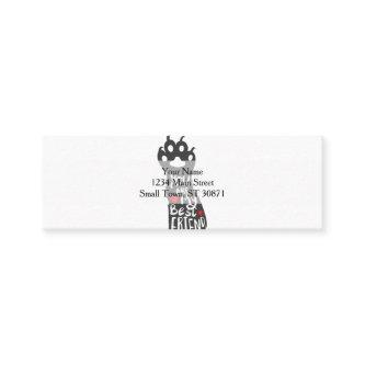 Love paw -  best friend - Choose back color Mini