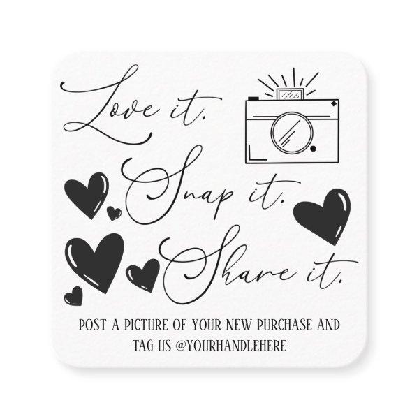 Love Snap Share Camera Hearts Script Etsy Business Square