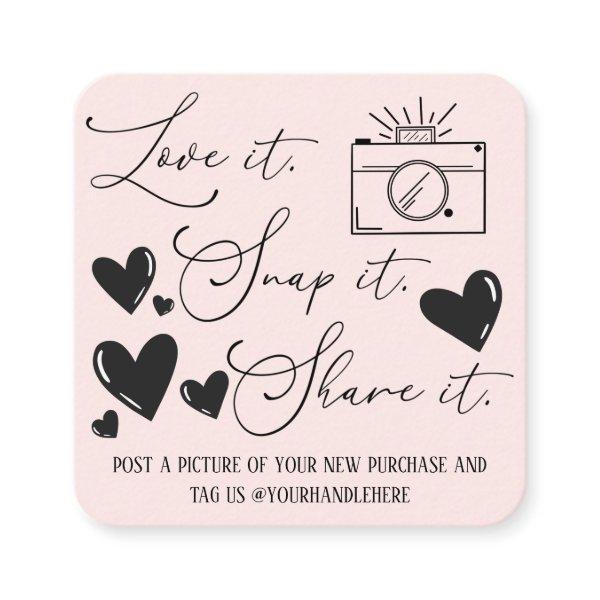 Love Snap Share Camera Hearts Script Etsy Business Square