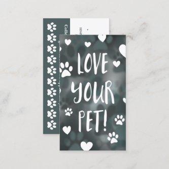 love your pet loyalty card bokeh