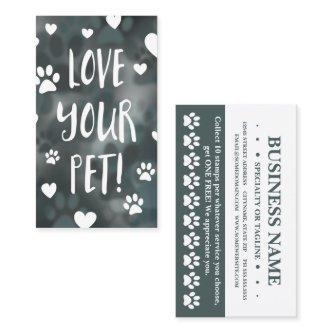 love your pet loyalty card bokeh