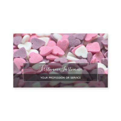 Lovely hearts elegant rectangles semi-transparent