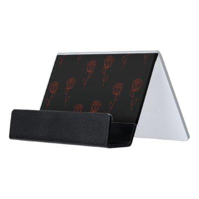 Lovely Rose Red Contour Flowers Lovers Gardener Desk  Holder