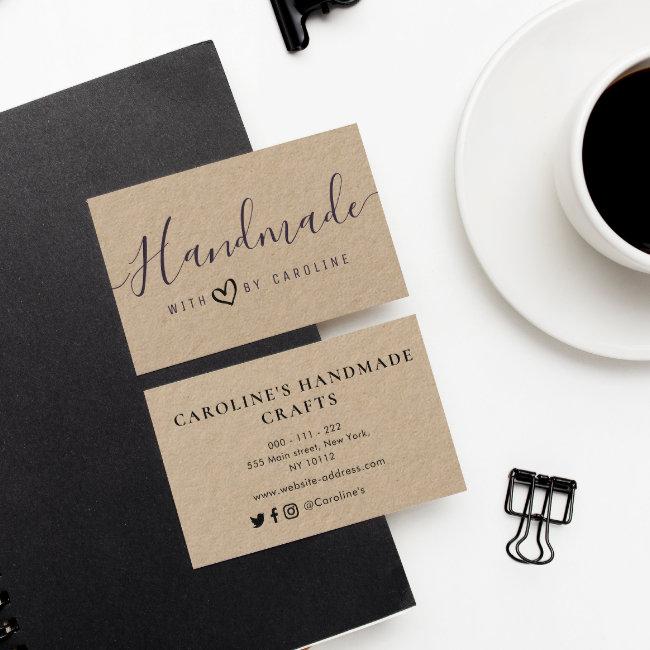 lovely script Handmade kraft business
