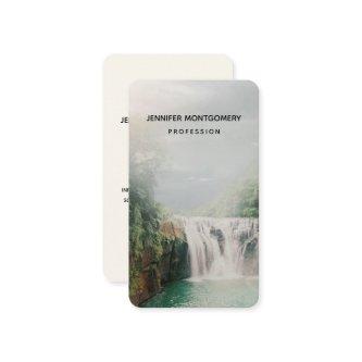 Lovely Waterfall in a Mountain Forest