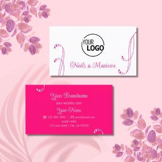 Lovely White and Pink Ornamental with Logo Ornate