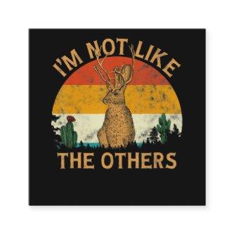 Lover Style Sunset Cactus Jackalope | Rabbit Lover Square