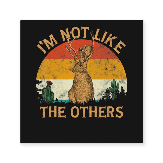 Lover Style Sunset Cactus Jackalope | Rabbit Lover Square