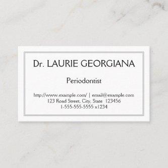 Low-Key and Simple Periodontist