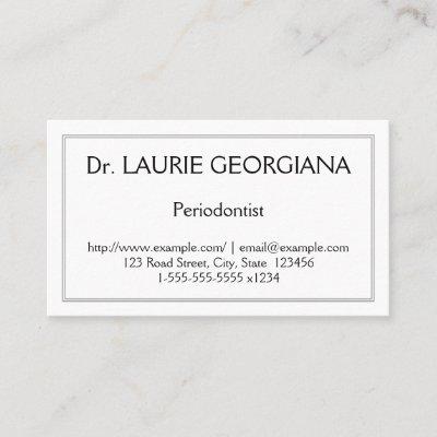 Low-Key and Simple Periodontist
