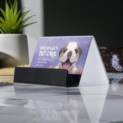 Low Poly Dog Pet Care Grooming Bathing Food Salon  Desk  Holder