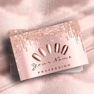 Loyalty Card 10 Punch Golden Crown Rose Nails