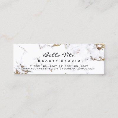 Loyalty Card 6 Black White Punch Makeup Marble Lux
