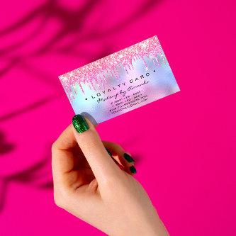 Loyalty Card 6 Punch Makeup Artist Drips Ombre