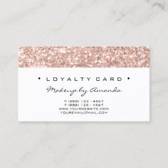 Loyalty Card 6 Punch Makeup Artist Spark Pink Whit