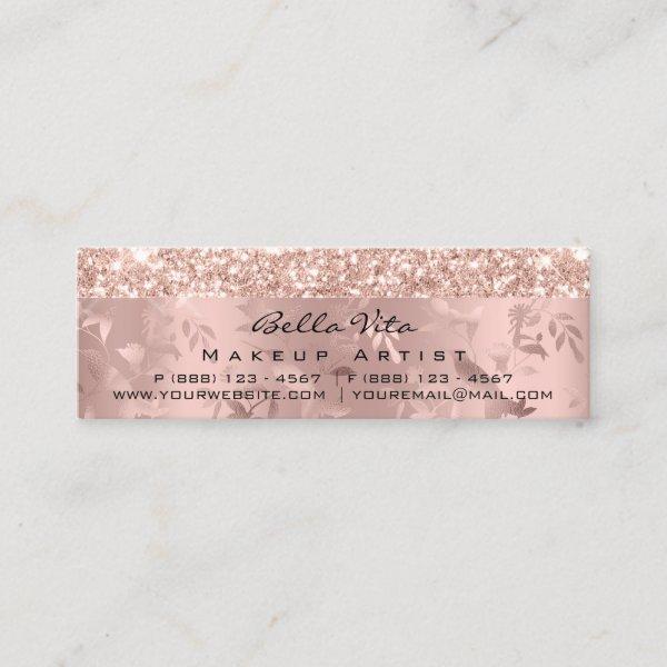 Loyalty Card 6 Punch Makeup Floral Heart Rose Lux