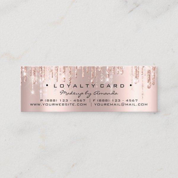 Loyalty Card 6 Punch Makeup Heart Rose Drip Small