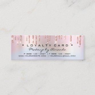 Loyalty Card 6 Punch Makeup Holograph Rose Ombre