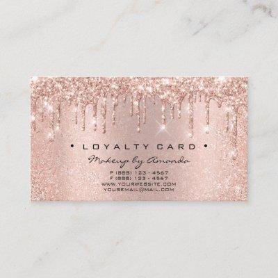 Loyalty Card 6 Punch Makeup Lashes Heart Rose Drip