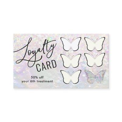 loyalty card nacre butterfly