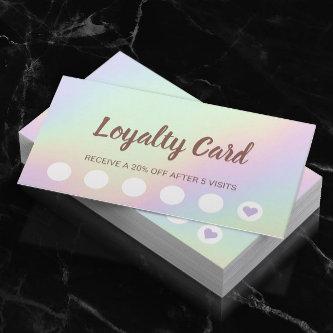 Loyalty Card | Pastel Holographic Beauty Salon