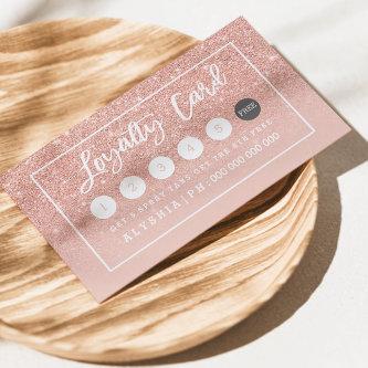 Loyalty card rose gold typography