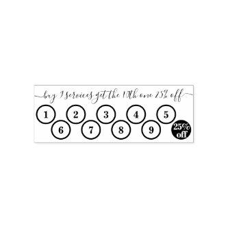 Loyalty Discount Punch Circle Number Self-inking Stamp