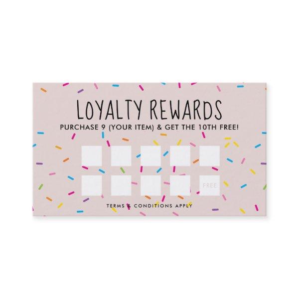 LOYALTY REWARDS cute fun bakery colorful sprinkles