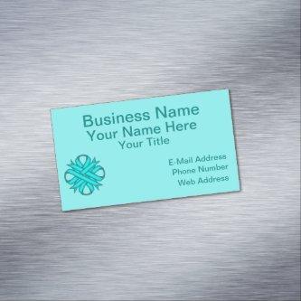Lt Blue/Teal Clover Ribbon by Kenneth Yoncich  Magnet