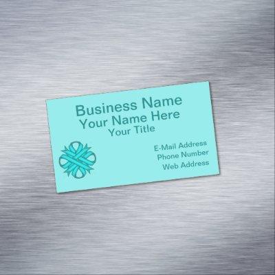 Lt Blue/Teal Clover Ribbon by Kenneth Yoncich  Magnet