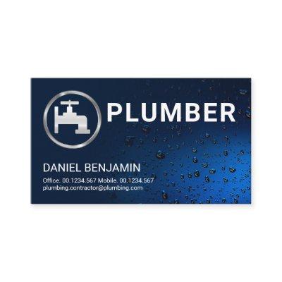 Luminescent Blue Flood Water Drops Plumbing