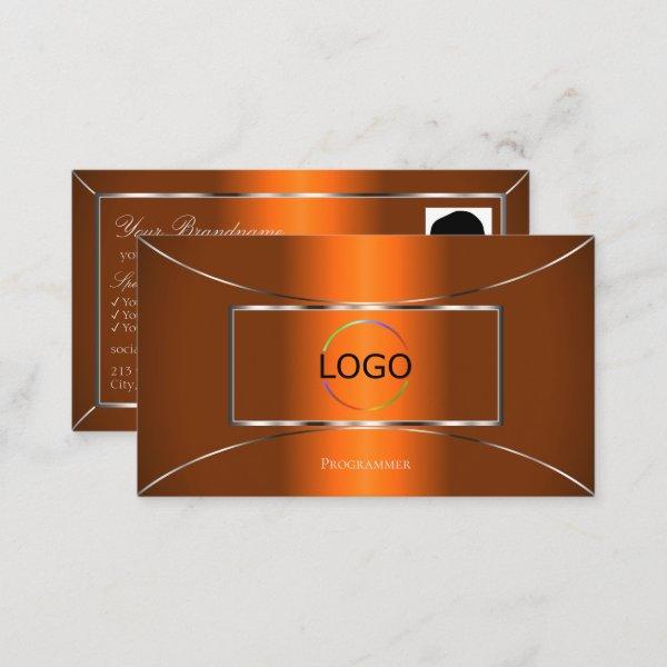 Luminous Orange Silver Decor with Logo and Photo
